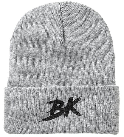 BK EMBROIDERED BEANIE - GRAY