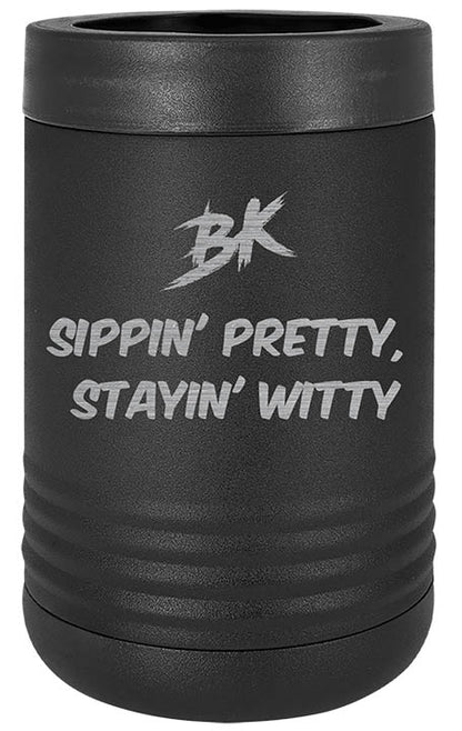 BK LASER ENGRAVED BEVERAGE KOOZIE