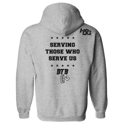 DOG TAGS VARSITY HOODED SWEATSHIRT