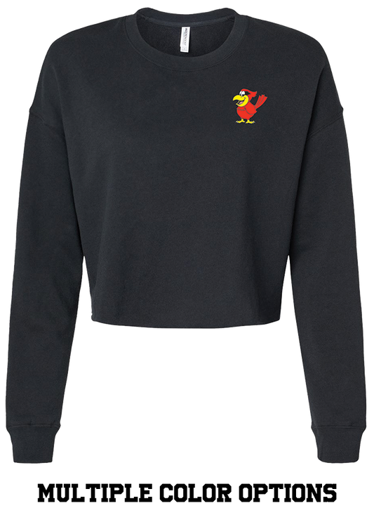 CARDINALS WOMENS LIGHTWEIGHT CROP CREWNECK SWEATSHIRT