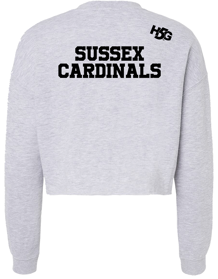 CARDINALS WOMENS LIGHTWEIGHT CROP CREWNECK SWEATSHIRT