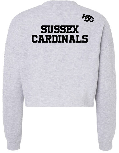 CARDINALS WOMENS LIGHTWEIGHT CROP CREWNECK SWEATSHIRT