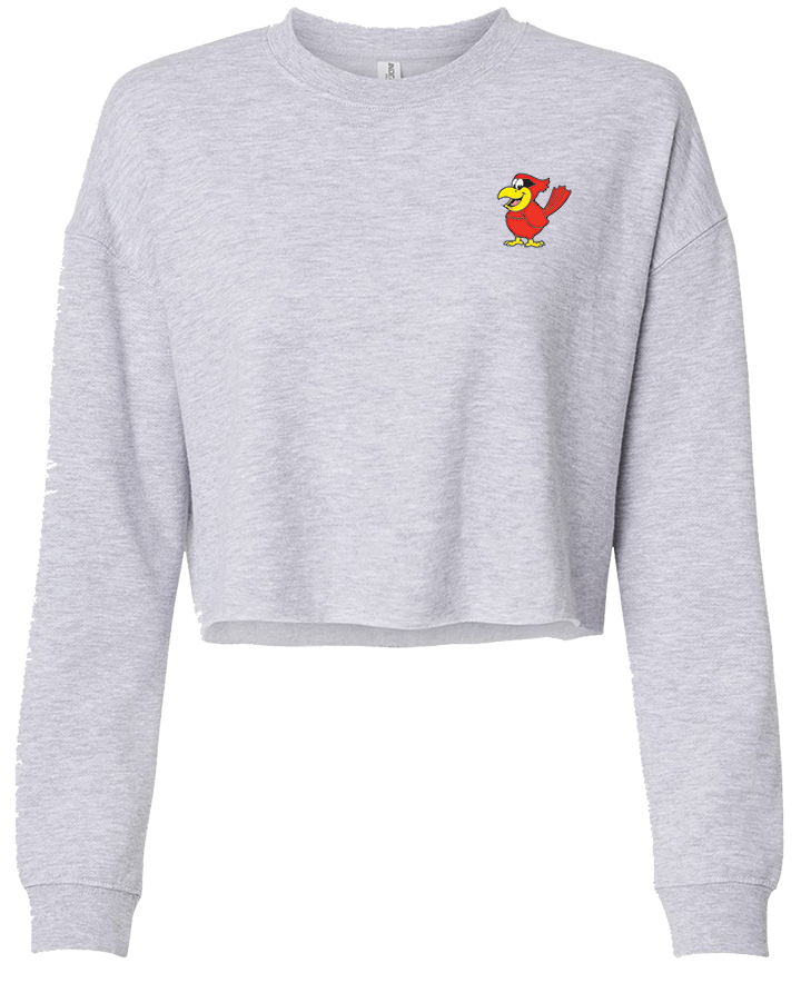 CARDINALS WOMENS LIGHTWEIGHT CROP CREWNECK SWEATSHIRT