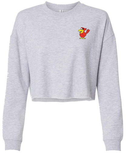 CARDINALS WOMENS LIGHTWEIGHT CROP CREWNECK SWEATSHIRT