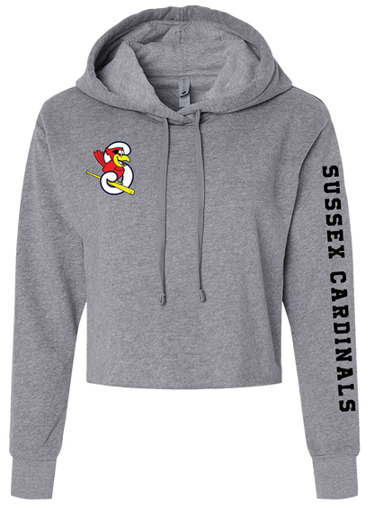 CARDINALS WOMENS CROPPED HOODIE