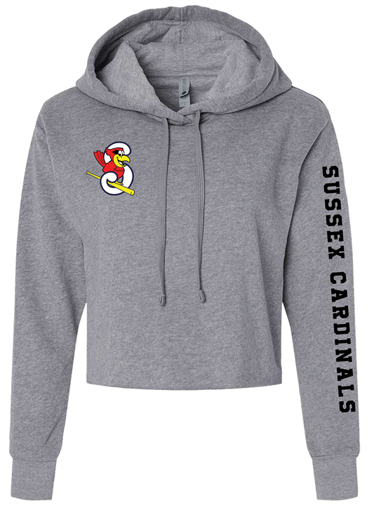 CARDINALS WOMENS CROPPED HOODIE