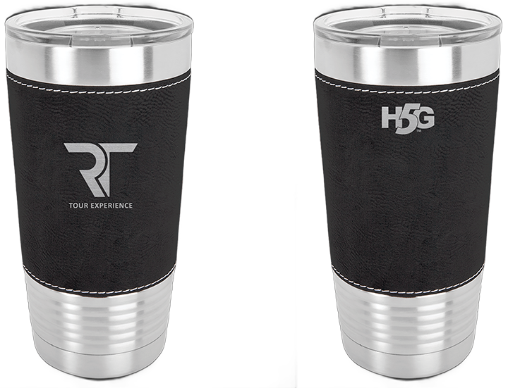 RT TOUR LEATHER WRAPPED TUMBLER