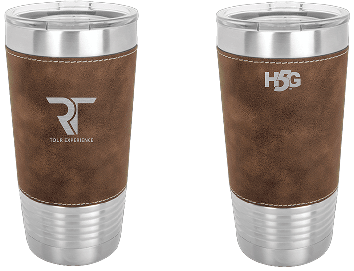 RT TOUR LEATHER WRAPPED TUMBLER