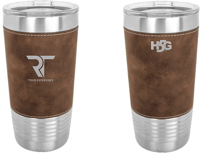 RT TOUR LEATHER WRAPPED TUMBLER