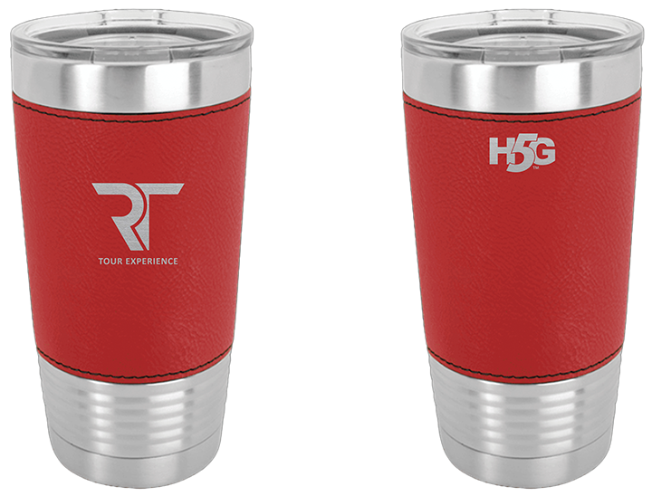 RT TOUR LEATHER WRAPPED TUMBLER