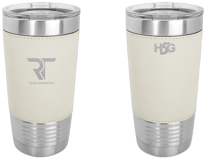 RT TOUR LEATHER WRAPPED TUMBLER