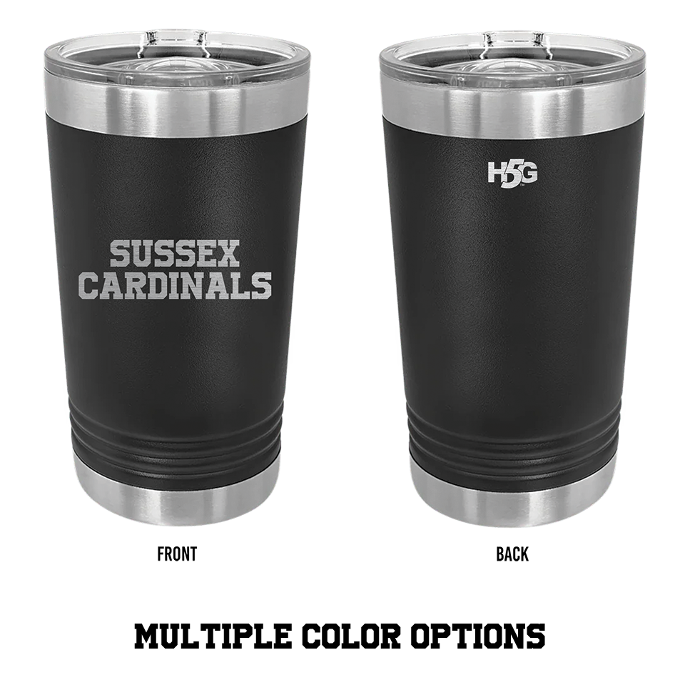 CARDINALS ENGRAVED TRAVEL TUMBLER