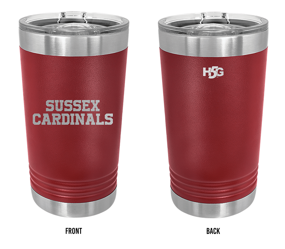 CARDINALS ENGRAVED TRAVEL TUMBLER