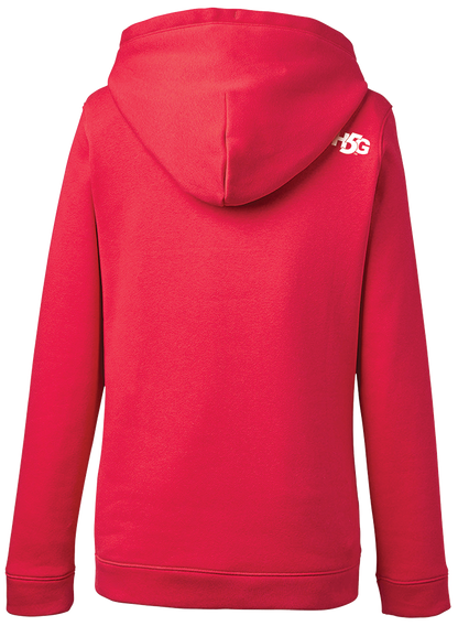 CARDINALS UNDER ARMOUR WOMENS HUSTLE PULLOVER HOODED SWEATSHIRT