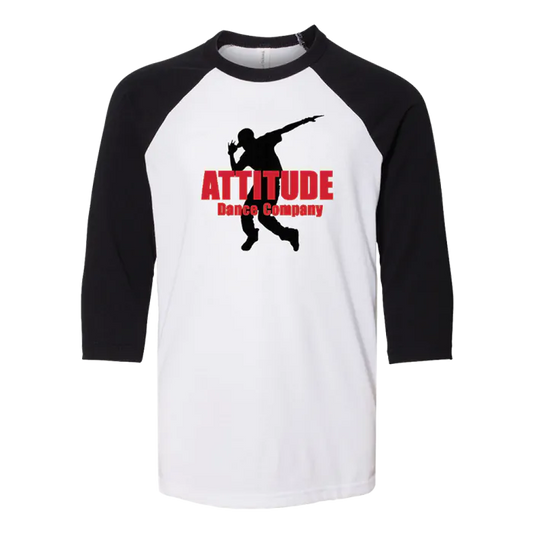 ATTITUDE DANCE - YOUTH 3/4 SLEEVE BASEBALL TEE