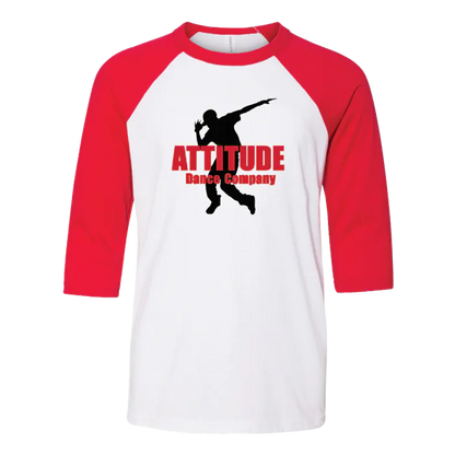 ATTITUDE DANCE - YOUTH 3/4 SLEEVE BASEBALL TEE