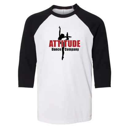 ATTITUDE DANCE - YOUTH 3/4 SLEEVE BASEBALL TEE