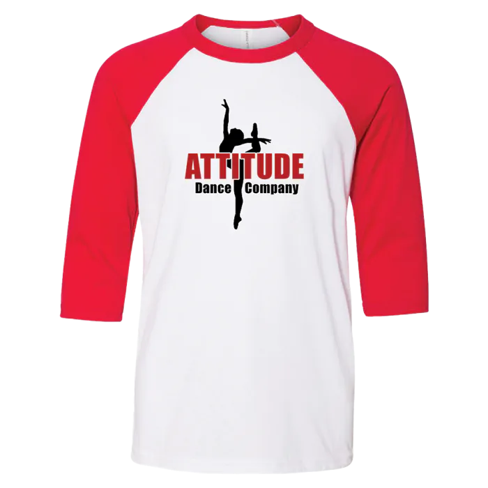 ATTITUDE DANCE - YOUTH 3/4 SLEEVE BASEBALL TEE